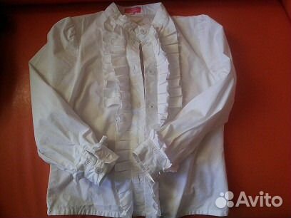 Белая блузка 128 размер