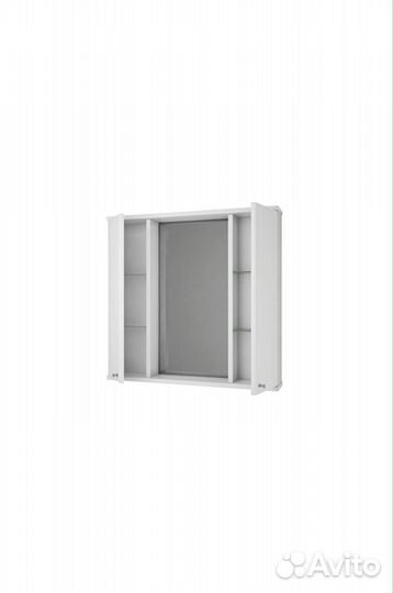 Полка настенная с зеркалом 75*75*12