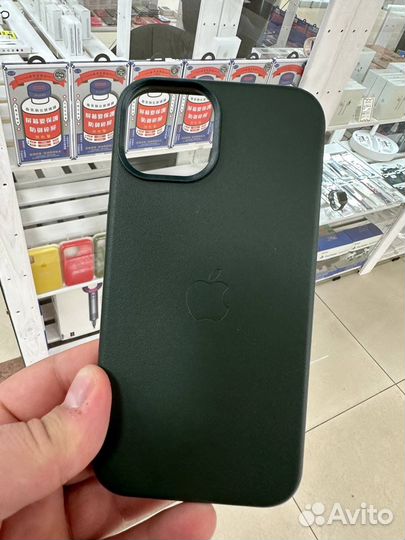 Чехол на iPhone 14 MagSafe кожа