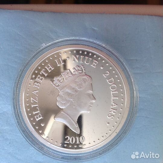 Ниуэ. 2 доллара,2010г., 2 монеты, серебро