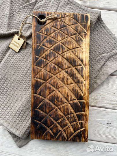 Доска проварена в масле разделочная руч.раб