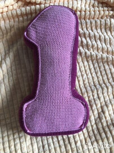 Подушка ручной работы цифра единица 1