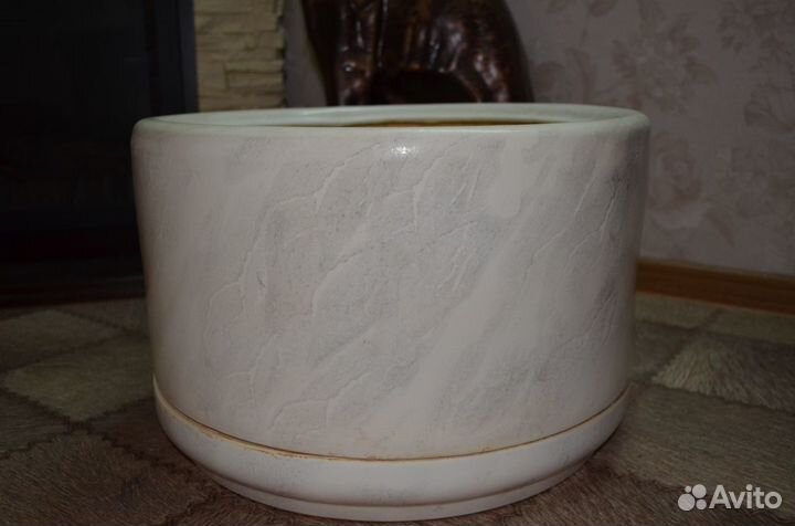 Кашпо цветочное керамическое, диаметр 40см