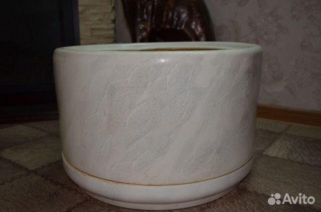 Кашпо цветочное керамическое, диаметр 40см