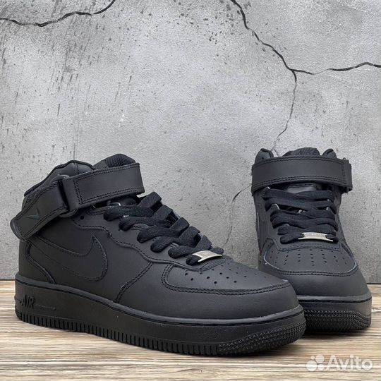 Кроссовки Nike air force black мужские