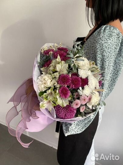 Авторский букет в фиолетовых тонах