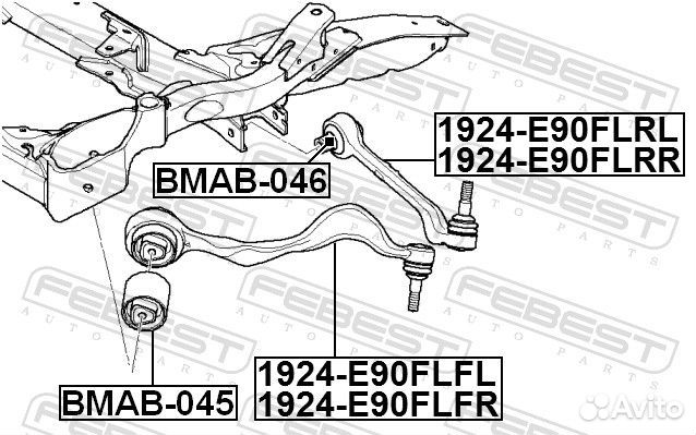 Рычаг передний нижний левый передний BMW E87/E90