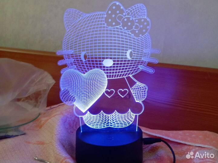 3D ночник hello kitty