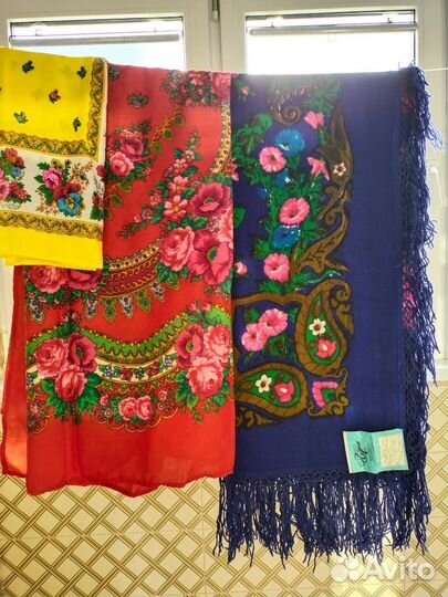 Павлопосадский платок шерсть СССР