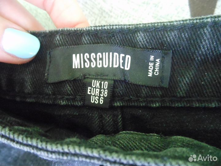 Чёрная джинсовая юбка missguided размер 44