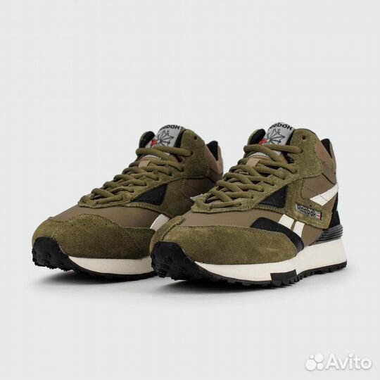 Reebok LX 2200 Mid Olive White with Fur