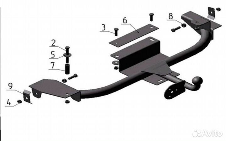 Фаркоп Chevrolet Lanos Sens IV, Chance sedan 2009г