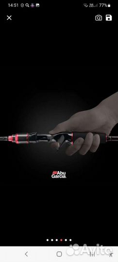 Кастинговый спиннинг Abu Garcia black max662m,1.98