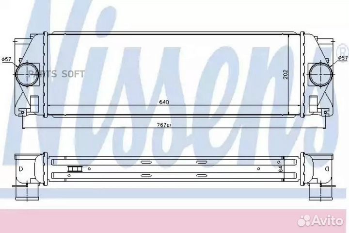 Интеркулер VW crafter 30 (2006) 2.5 TDI