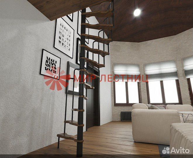 Винтовая лестница SMART Black 1400*700