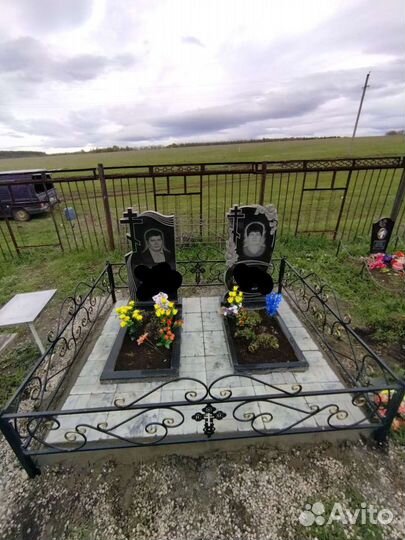 Благоустройство могилы, установка оград