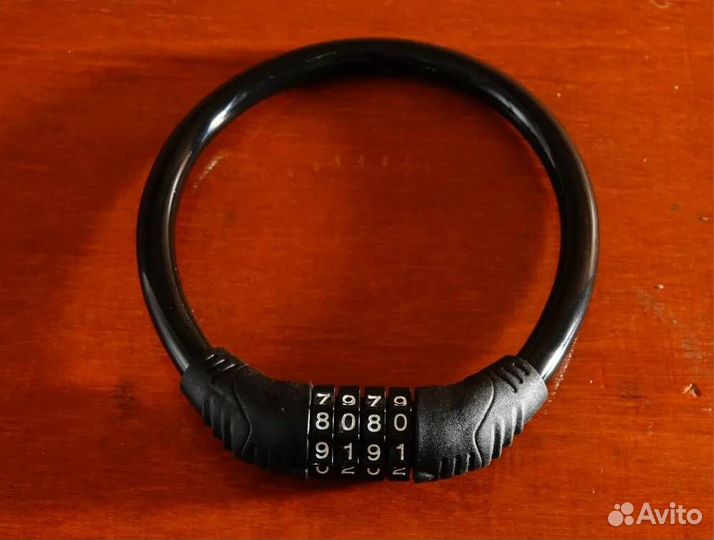 Велосипедный кодовый тросовый противоугонный замок