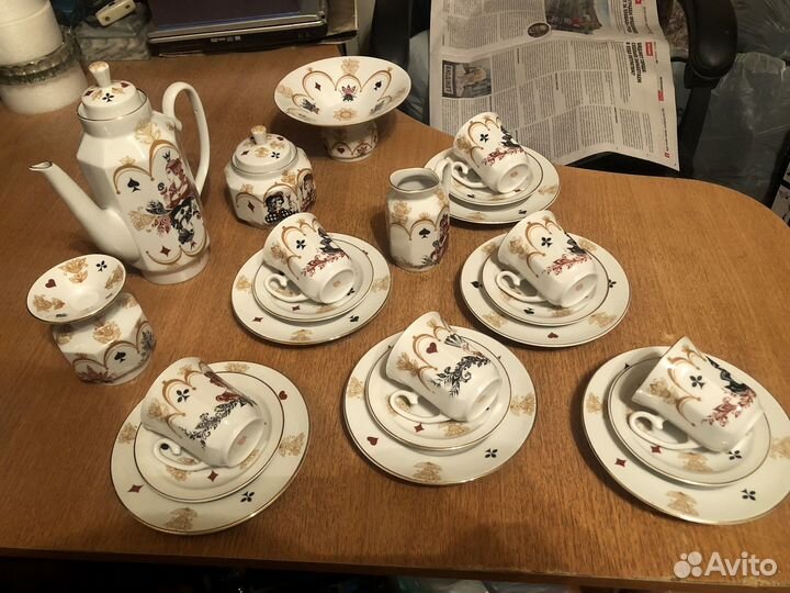 Редкий старинный сервис,пиковая дама