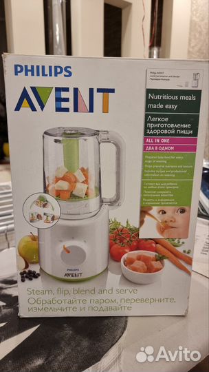 Пароварка блендер philips avent 2 в 1