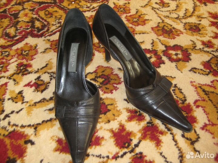 Жен. кожан. туфли clotilde 38р. б/у в отлич. сост
