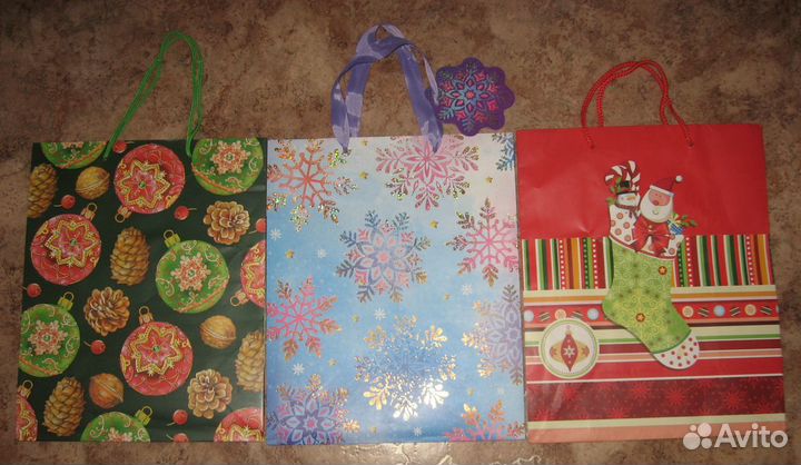 Набор Новогодних Пакетов и Коробок