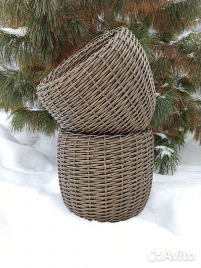 Кашпо из искусственного ротанга 12 л