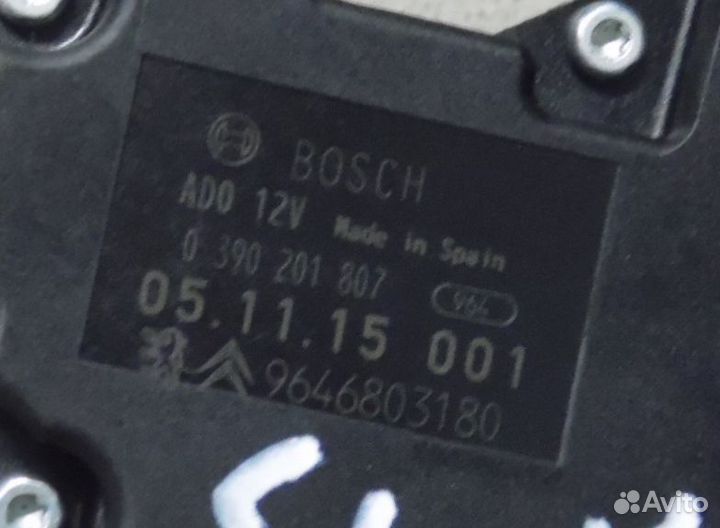 Мотор стеклоочистителя задний Ситроен С4