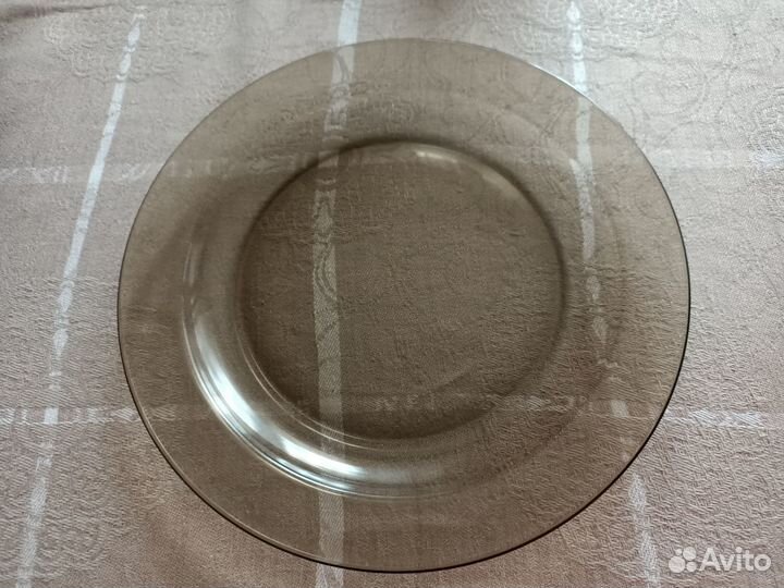 Тарелки черные Люминарк, d 24 см, 6 шт