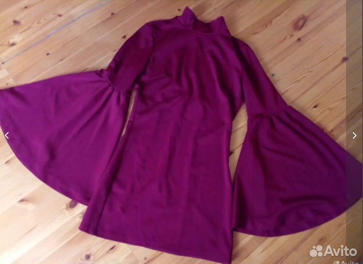 Платье с рукавами клеш 44-48