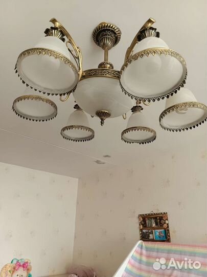 Люстра потолочная большая бу