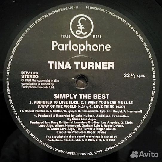 Виниловая пластинка Turner, Tina, Simply The Best