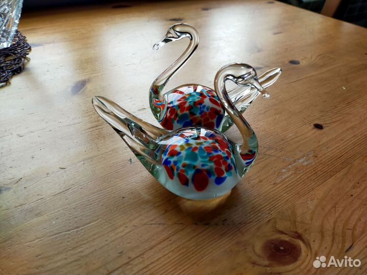 Статуэтка лебеди хрусталь