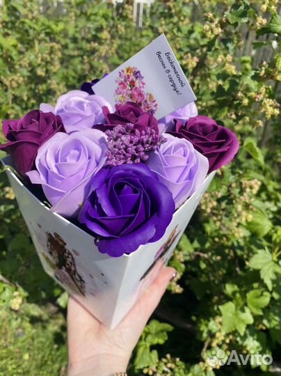Букет из мыльных роз