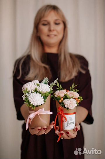 Букет роз, цветы, букет из мыла, подарок