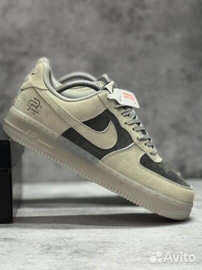 Кроссовки Nike Air Force 1 Grey Pavy (Арт.62455)