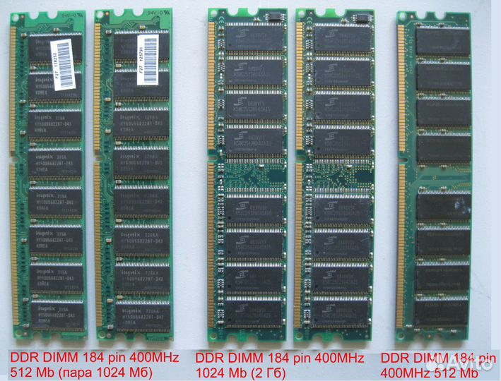 Оперативная память озу для пк: sdram / DDR1 / DDR2