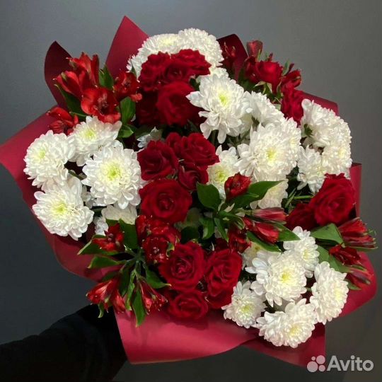 Цветы розы букет