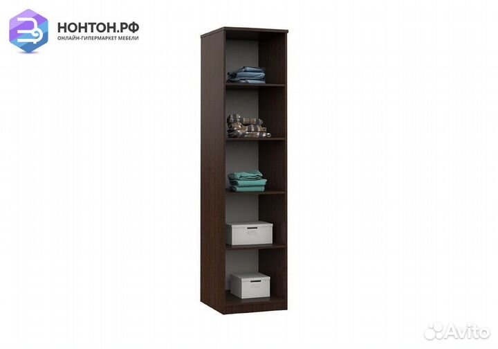 Пенал Женева New белый глянец / венге