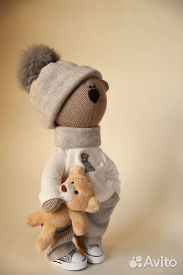 Мишка ручной работы. Новый. Игрушка интерьерная