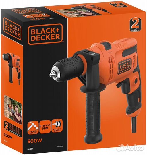 Дрель сетевая ударная BEH710-QS, 710 Вт