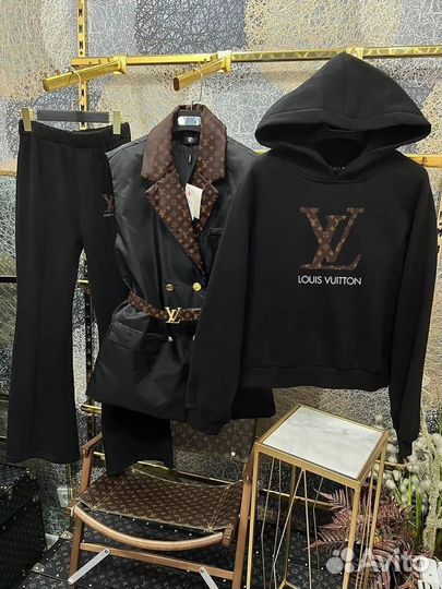 Женский костюм тройка Louis Vuitton 46-56 3 цвета