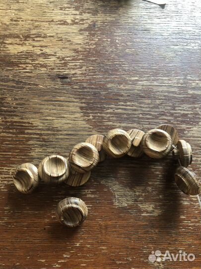 Пуговицы деревянные 15 шт