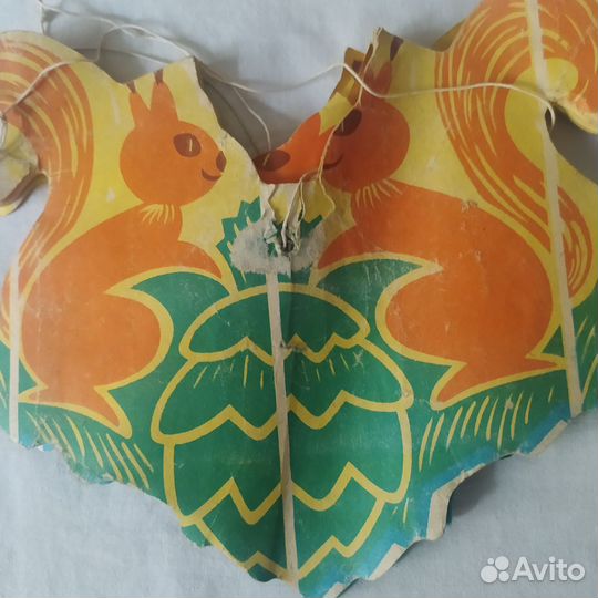 Гирлянда бумажная СССР Белочка, Снегурочка