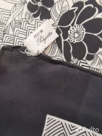 Черно белый стильный платок италия