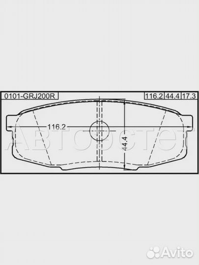 Тормозные колодки дисковые 0101-GRJ200R