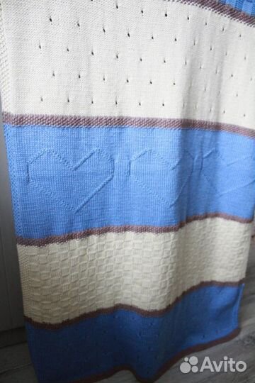 Вязаный плед ручной работы