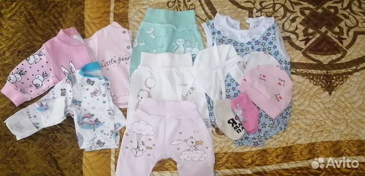 Вещи пакетом на девочку от 0 до 8 месяцев