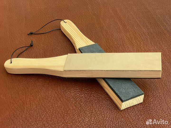 Бруски с кожей для доводки ножей и бритв (Россия)