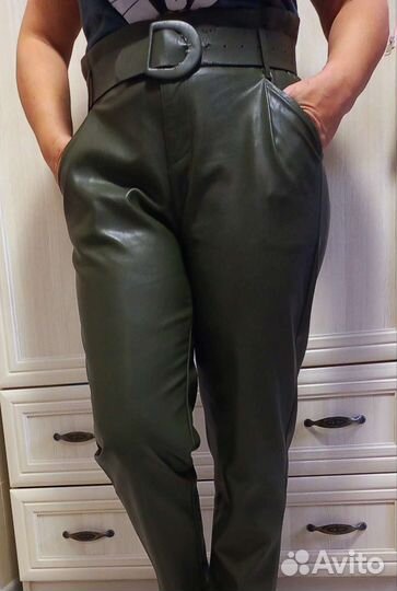 Брюки кожаные