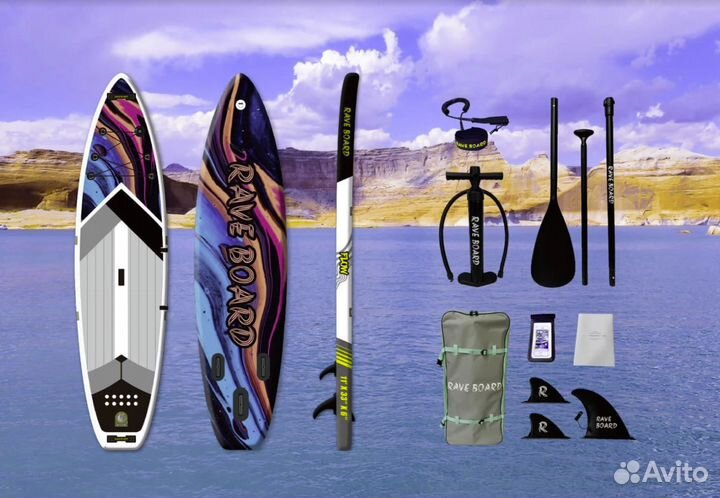 Сапборд Sup board доска Rave flow RB03A комплект